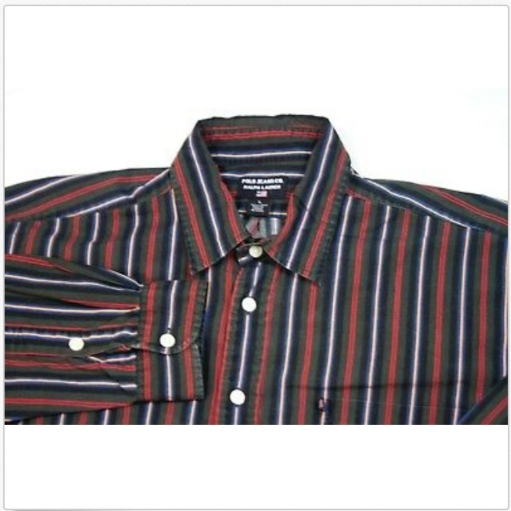 Vintage Polo Ralph Lauren Button Front Retro Shirt - Picture 1 of 7